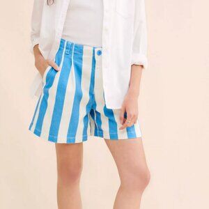 Maeve Parasol Stripe Dad Shorts